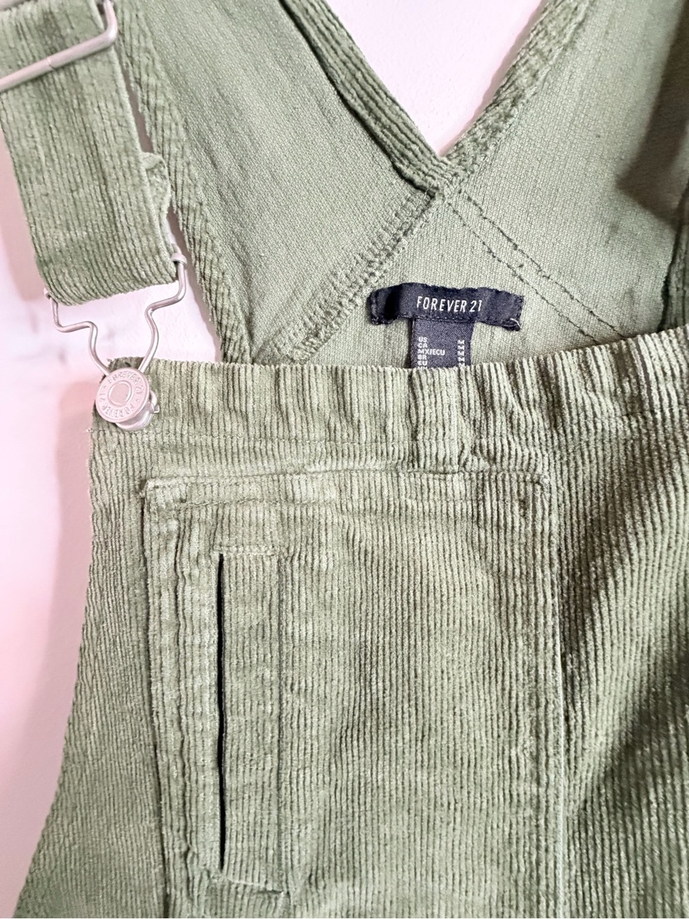 Forever 21 Olive Green Corduroy Women's Overalls - Picture 5 of 5